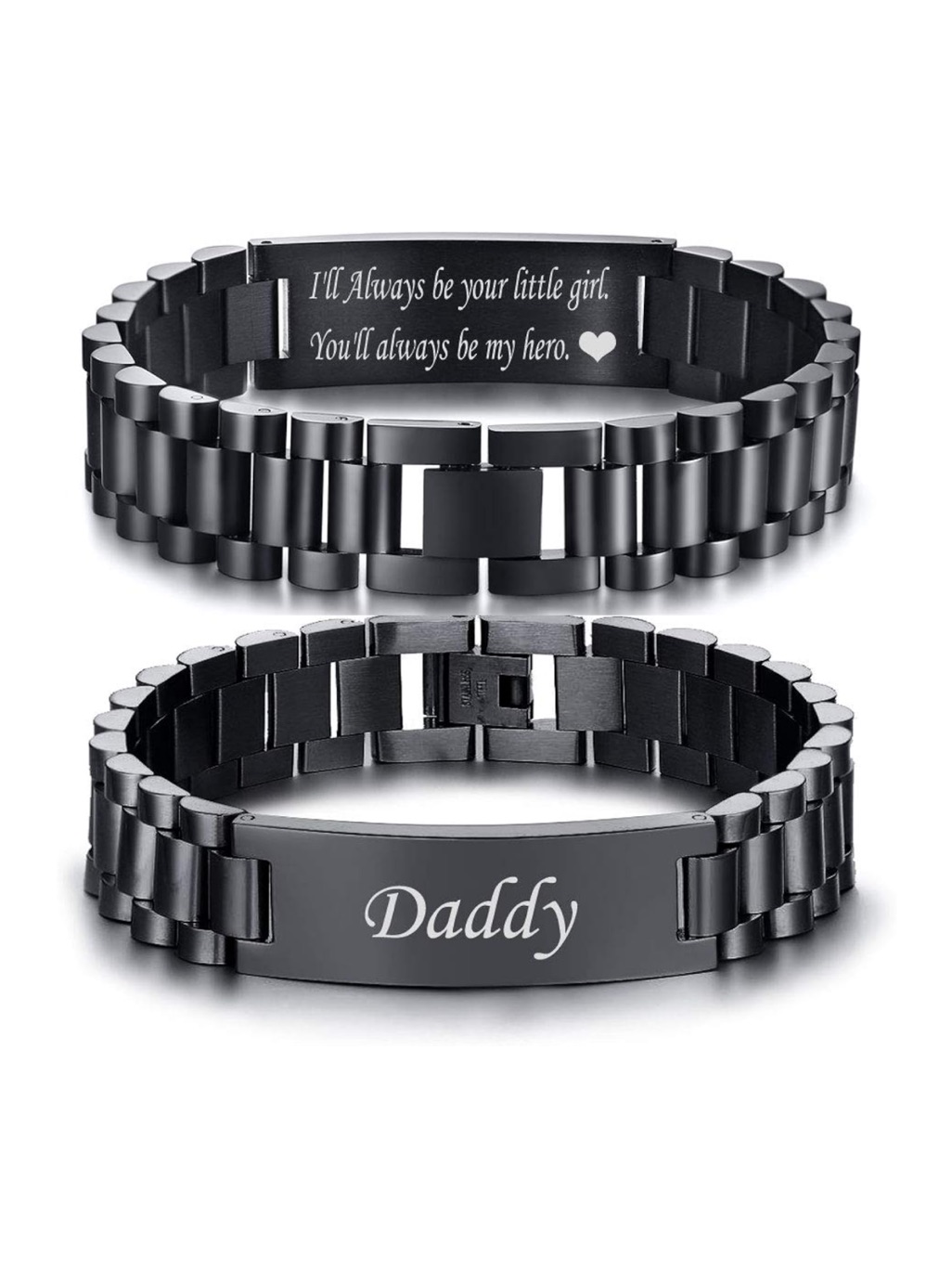 Vnox Masculine Watch Band Stainless Steel Link Bracelet
